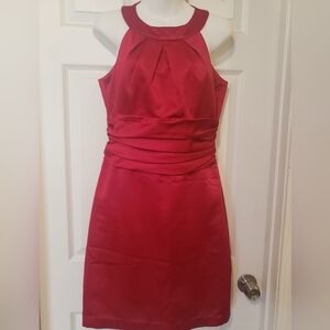 David's Bridal Red Halter  Dress Size 10
